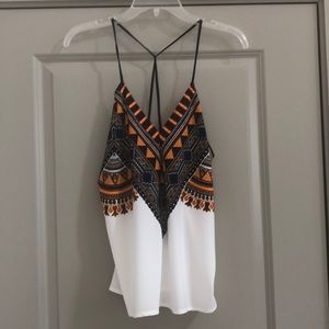 Papaya Spaghetti Strap Top